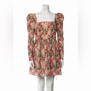 NWT Damaris Bailey long sleeve floral mini dress size S